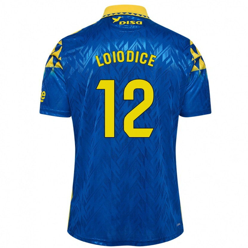 Danxen Kinder Enzo Loiodice #12 Blau Gelb Auswärtstrikot Trikot 2024/25 T-Shirt