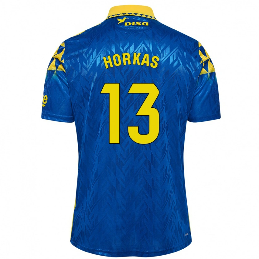 Danxen Kinder Dinko Horkas #13 Blau Gelb Auswärtstrikot Trikot 2024/25 T-Shirt