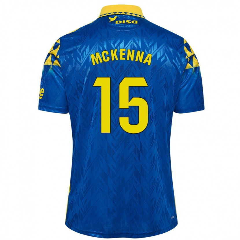 Danxen Kinder Scott Mckenna #15 Blau Gelb Auswärtstrikot Trikot 2024/25 T-Shirt