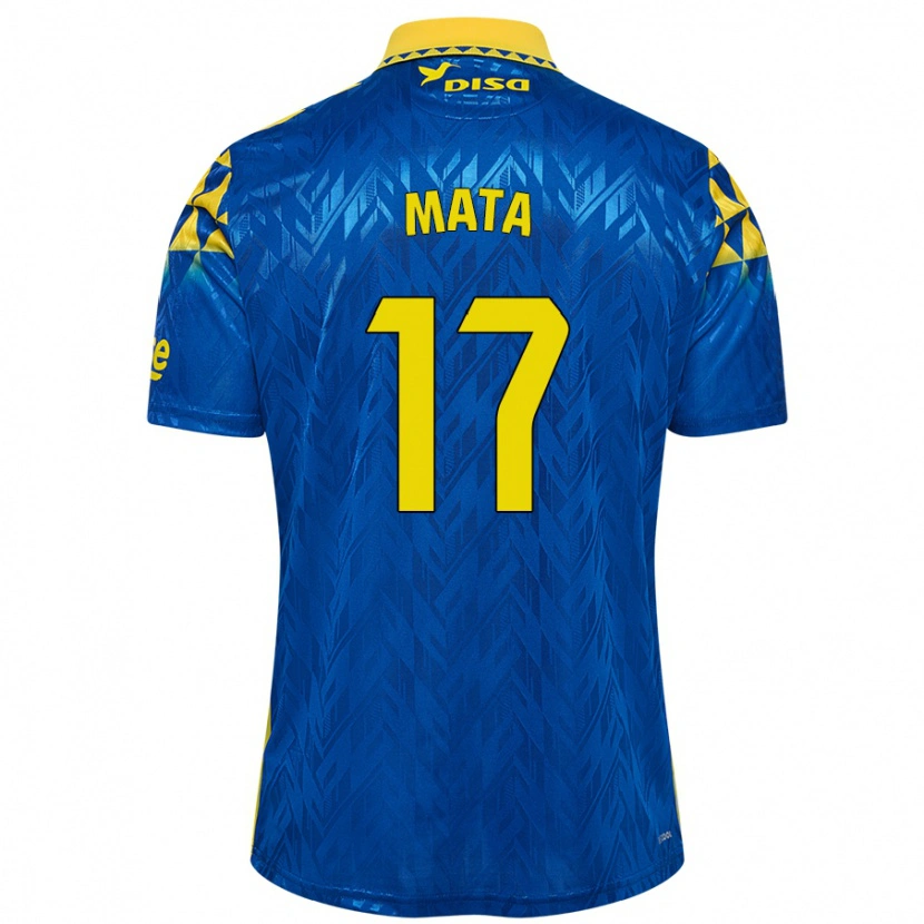 Danxen Kinder Jaime Mata #17 Blau Gelb Auswärtstrikot Trikot 2024/25 T-Shirt