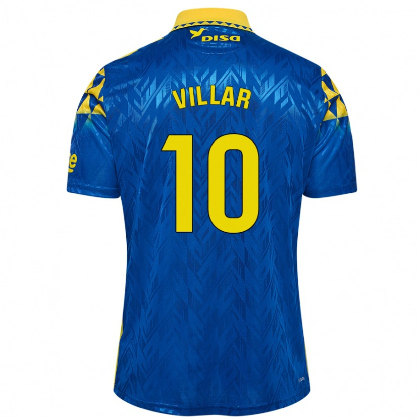 Danxen Kinder Andy Villar #10 Blau Gelb Auswärtstrikot Trikot 2024/25 T-Shirt