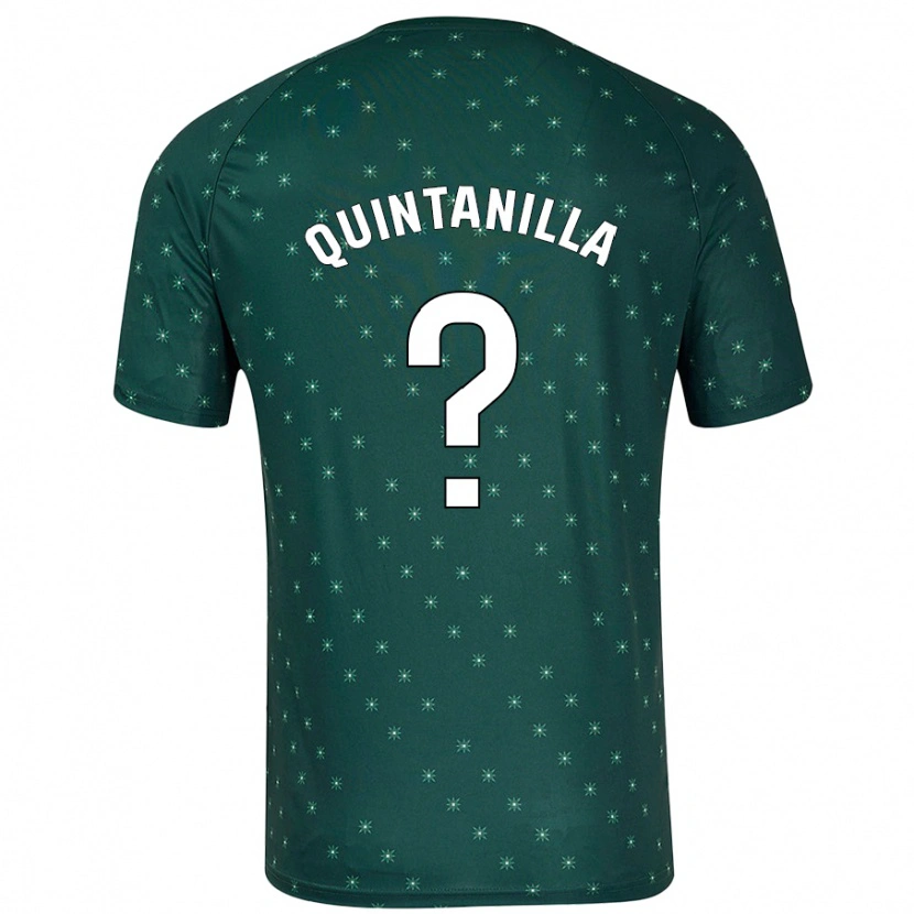 Danxen Kinder Rubén Quintanilla #0 Dunkelgrün Auswärtstrikot Trikot 2024/25 T-Shirt