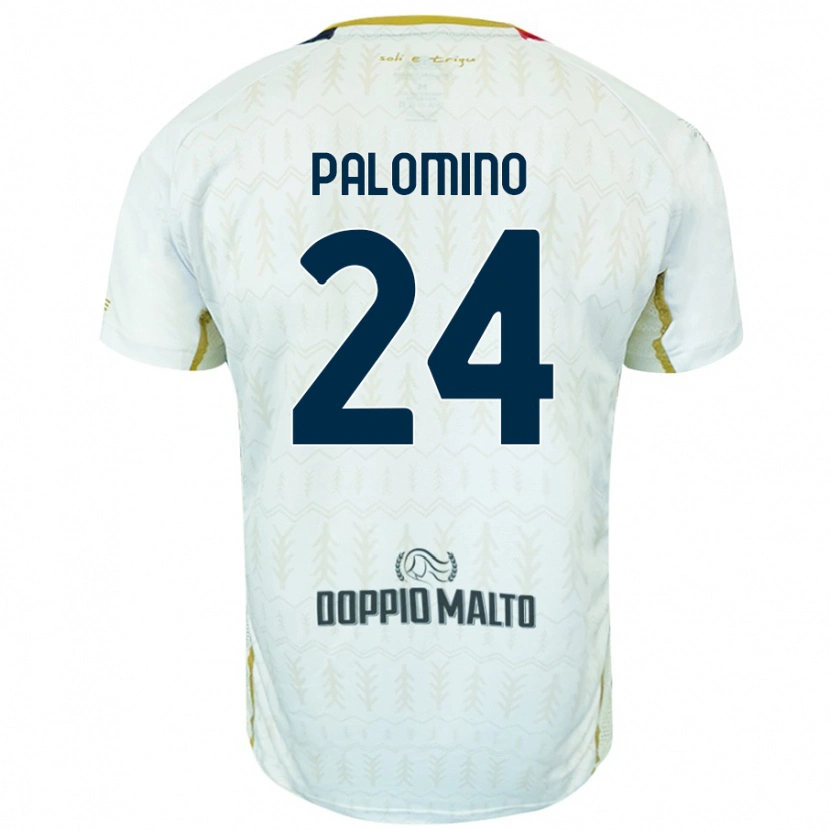 Danxen Kinder José Luis Palomino #24 Weiß Auswärtstrikot Trikot 2024/25 T-Shirt