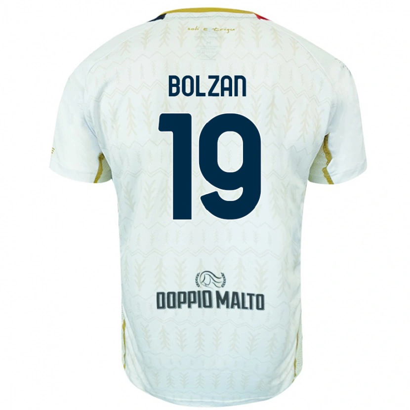 Danxen Kinder Alessandro Bolzan #19 Weiß Auswärtstrikot Trikot 2024/25 T-Shirt