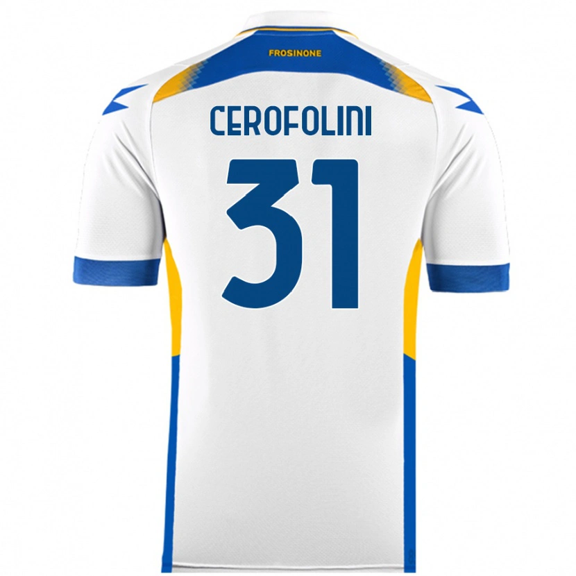 Danxen Kinder Michele Cerofolini #31 Weiß Auswärtstrikot Trikot 2024/25 T-Shirt