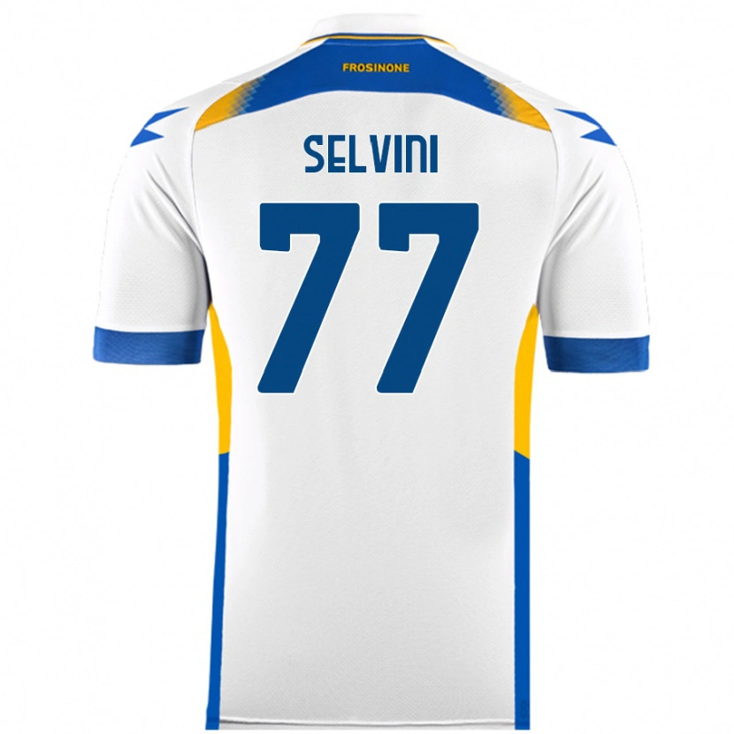 Danxen Kinder Alessandro Selvini #77 Weiß Auswärtstrikot Trikot 2024/25 T-Shirt