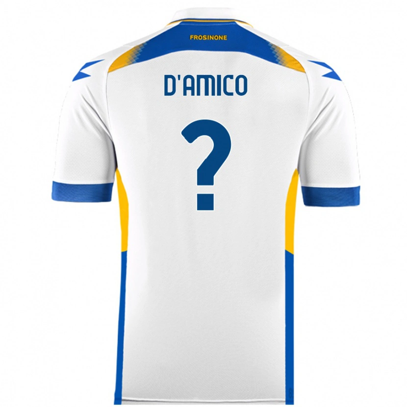 Danxen Kinder Cristiano D'amico #0 Weiß Auswärtstrikot Trikot 2024/25 T-Shirt