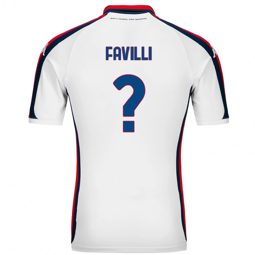 Danxen Kinder Andrea Favilli #0 Weiß Auswärtstrikot Trikot 2024/25 T-Shirt