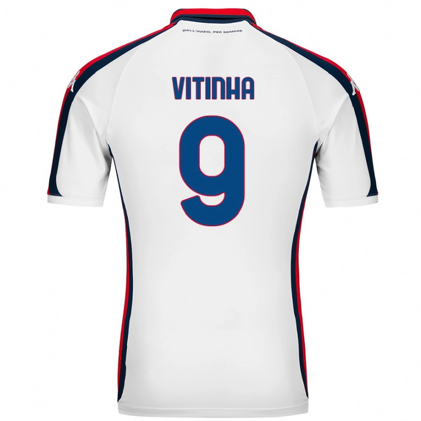 Danxen Kinder Vitinha #9 Weiß Auswärtstrikot Trikot 2024/25 T-Shirt