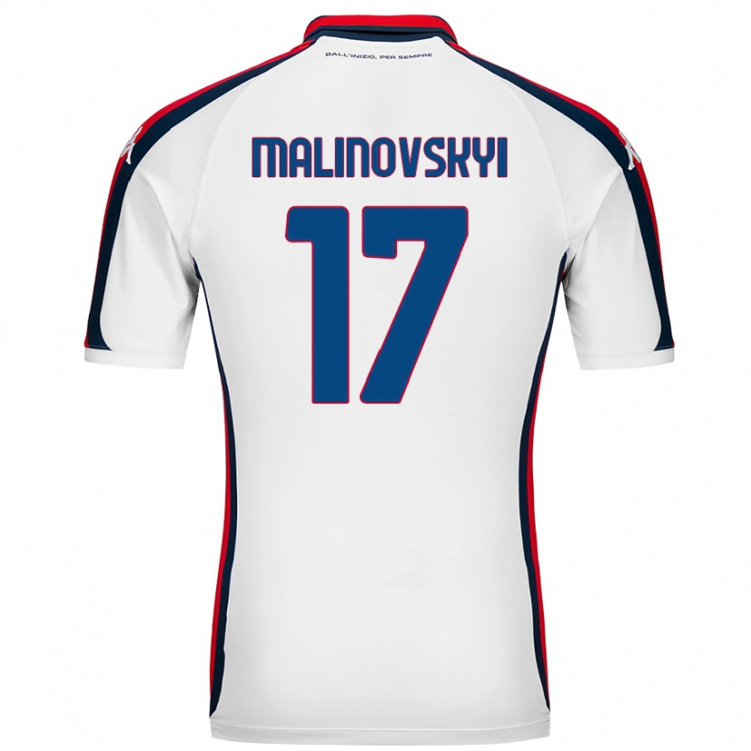 Danxen Kinder Ruslan Malinovskyi #17 Weiß Auswärtstrikot Trikot 2024/25 T-Shirt