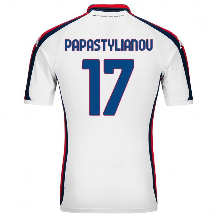 Danxen Kinder Lysandros Andreas Papastylianou #17 Weiß Auswärtstrikot Trikot 2024/25 T-Shirt