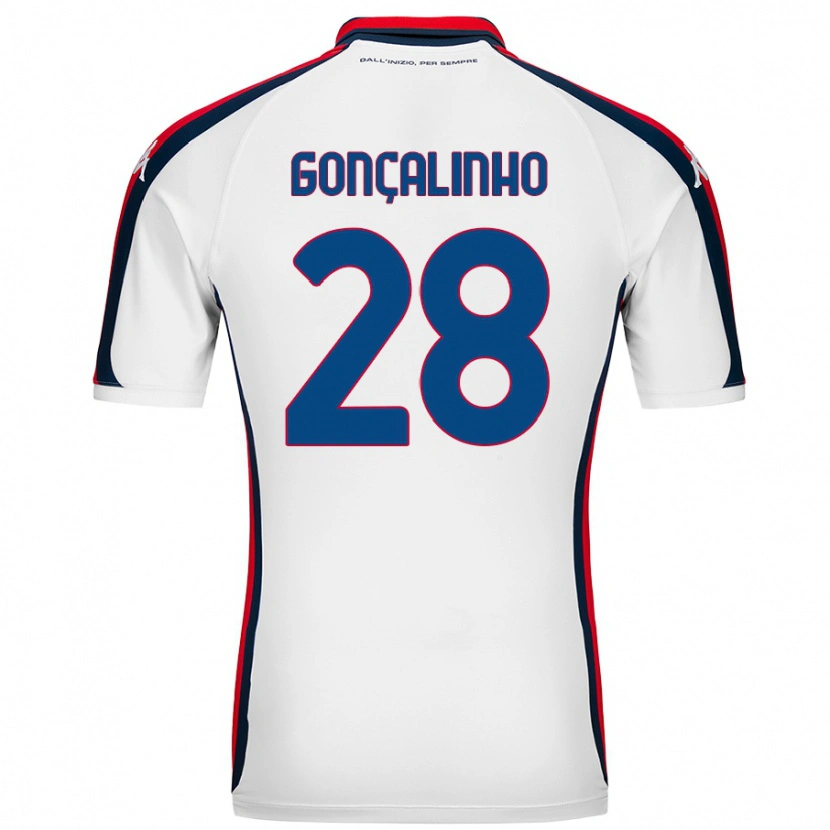 Danxen Kinder João Gonçalinho #28 Weiß Auswärtstrikot Trikot 2024/25 T-Shirt