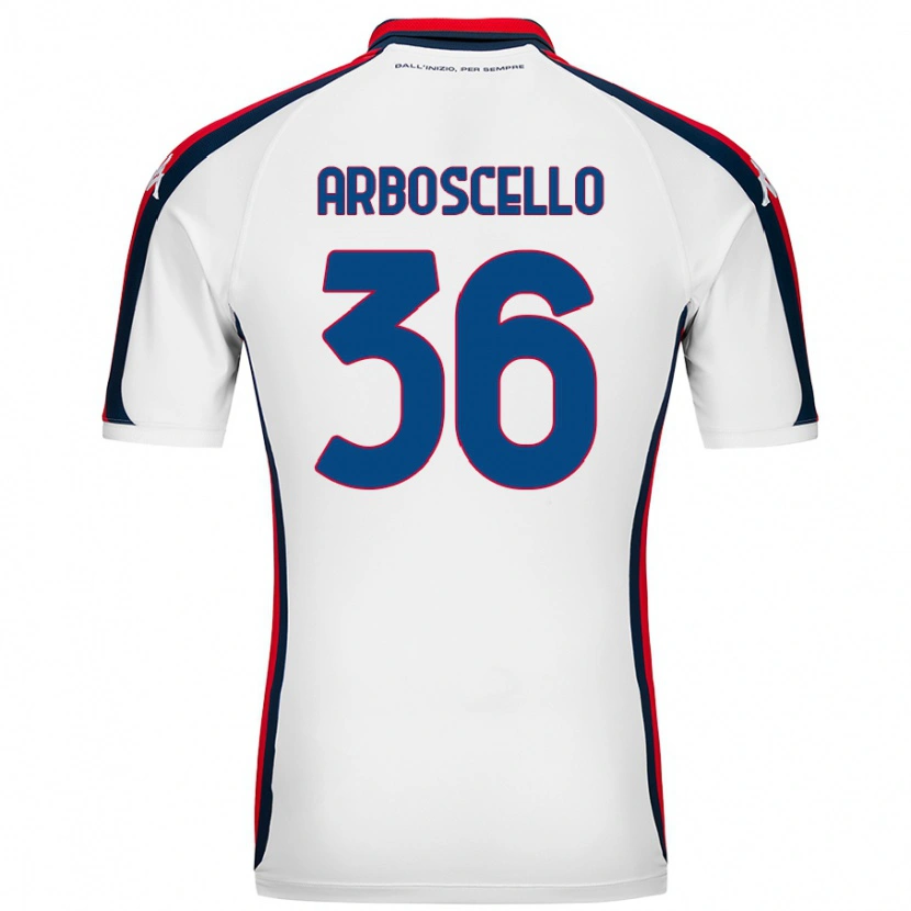 Danxen Kinder Riccardo Arboscello #36 Weiß Auswärtstrikot Trikot 2024/25 T-Shirt