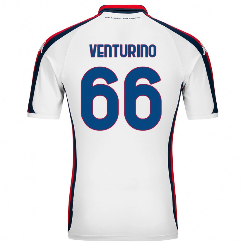 Danxen Kinder Lorenzo Venturino #66 Weiß Auswärtstrikot Trikot 2024/25 T-Shirt