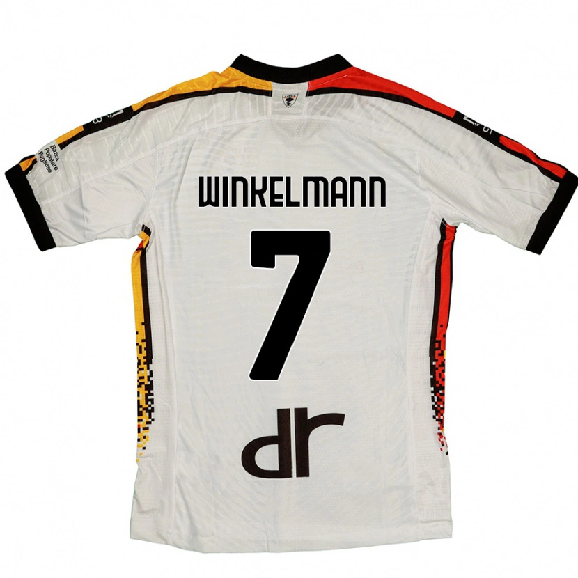 Danxen Kinder Till Winkelmann #7 Weiß Schwarz Auswärtstrikot Trikot 2024/25 T-Shirt