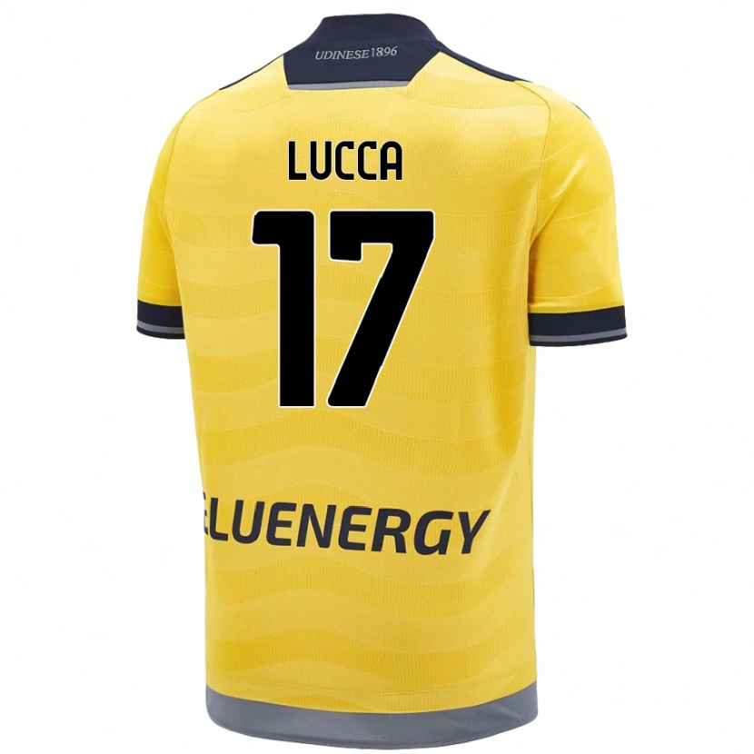 Danxen Kinder Lorenzo Lucca #17 Golden Auswärtstrikot Trikot 2024/25 T-Shirt