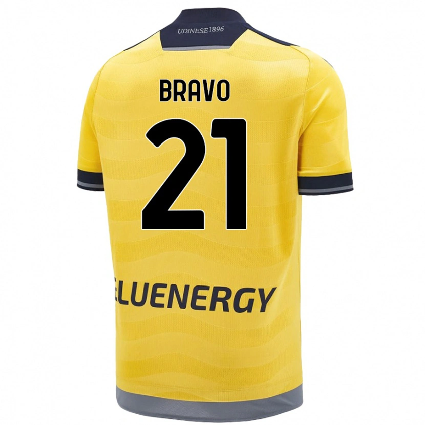 Danxen Kinder Iker Bravo #21 Golden Auswärtstrikot Trikot 2024/25 T-Shirt