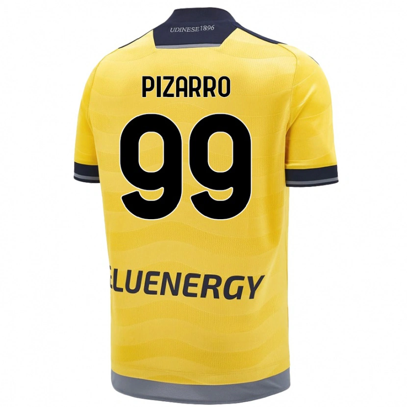 Danxen Kinder Damián Pizarro #99 Golden Auswärtstrikot Trikot 2024/25 T-Shirt