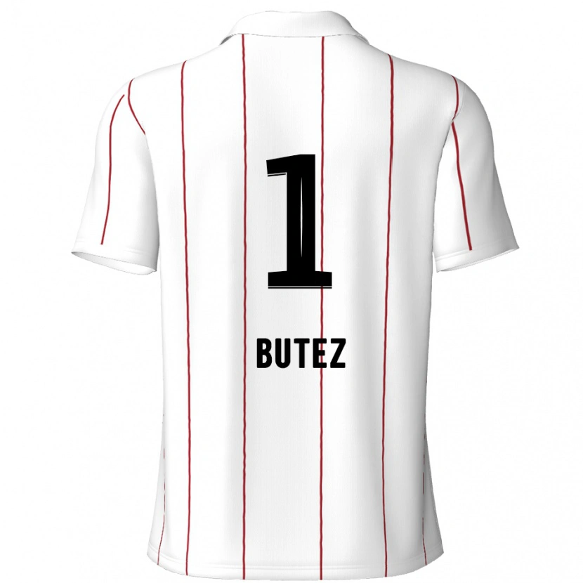 Danxen Kinder Jean Butez #1 Weiß Schwarz Auswärtstrikot Trikot 2024/25 T-Shirt