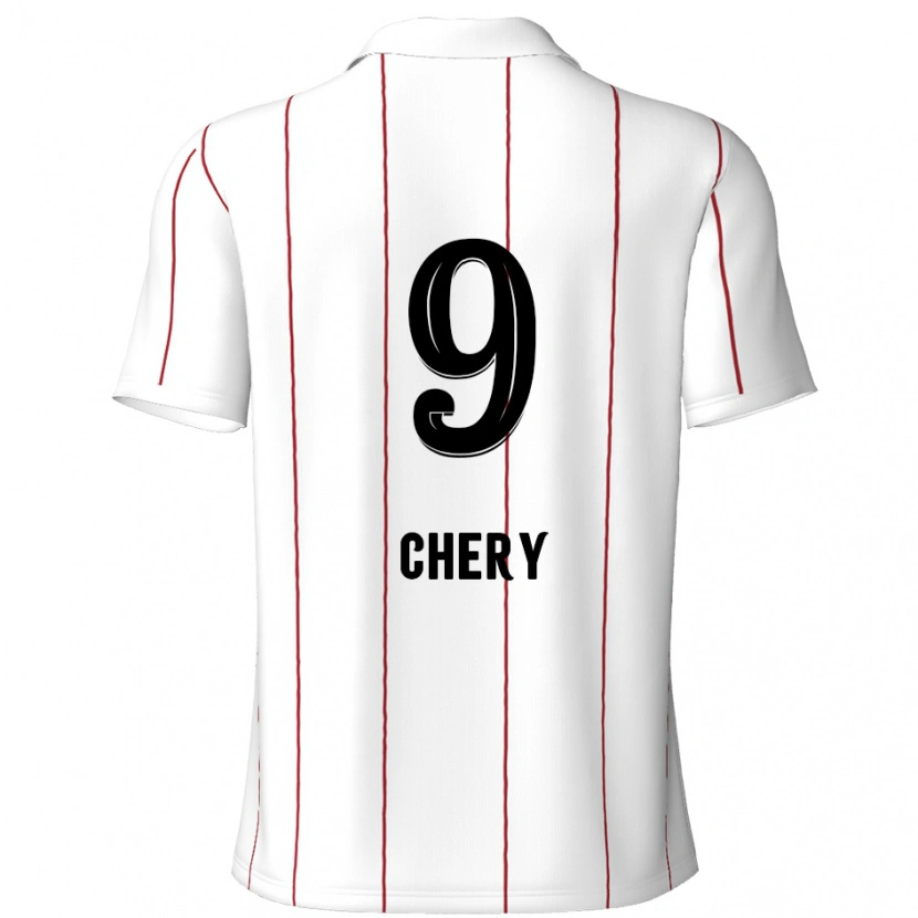 Danxen Kinder Tjaronn Chery #9 Weiß Schwarz Auswärtstrikot Trikot 2024/25 T-Shirt