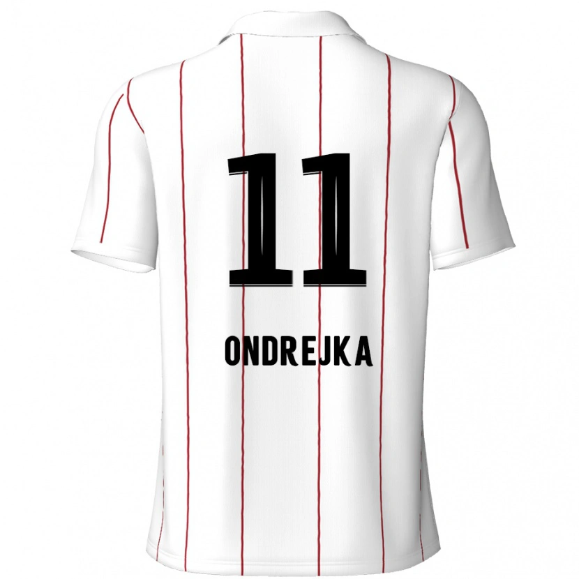 Danxen Kinder Jacob Ondrejka #11 Weiß Schwarz Auswärtstrikot Trikot 2024/25 T-Shirt