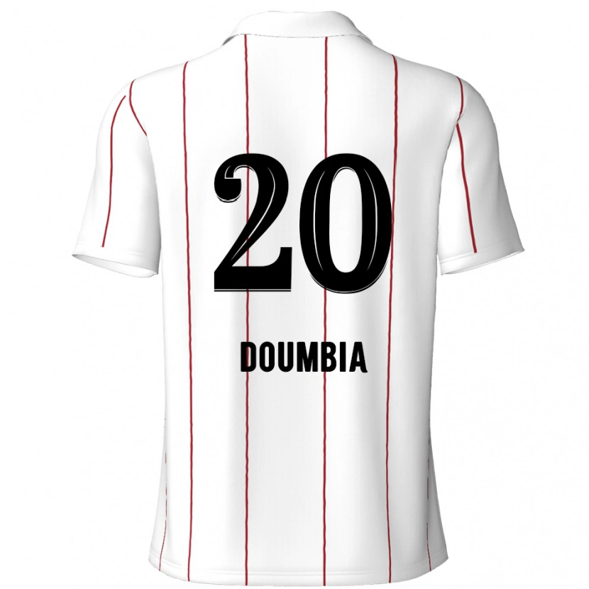 Danxen Kinder Mahamadou Doumbia #20 Weiß Schwarz Auswärtstrikot Trikot 2024/25 T-Shirt