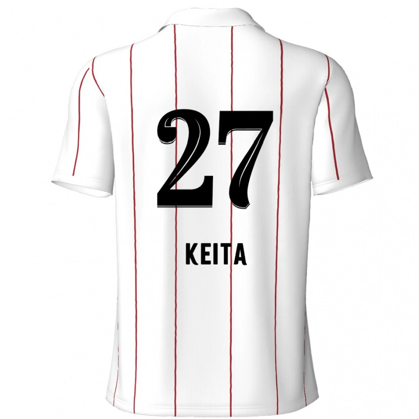 Danxen Kinder Mandela Keita #27 Weiß Schwarz Auswärtstrikot Trikot 2024/25 T-Shirt