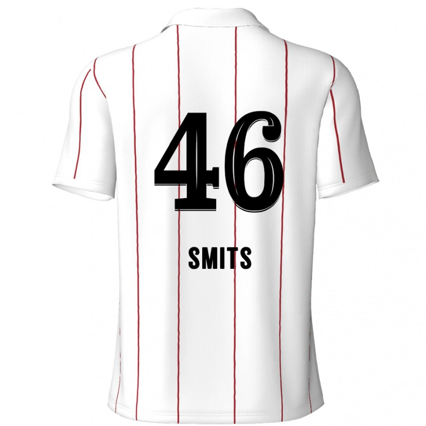 Danxen Kinder Milan Smits #46 Weiß Schwarz Auswärtstrikot Trikot 2024/25 T-Shirt