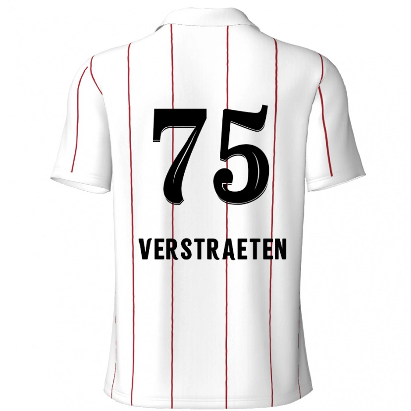 Danxen Kinder Andreas Verstraeten #75 Weiß Schwarz Auswärtstrikot Trikot 2024/25 T-Shirt