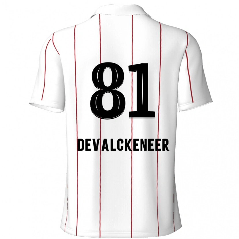 Danxen Kinder Niels Devalckeneer #81 Weiß Schwarz Auswärtstrikot Trikot 2024/25 T-Shirt