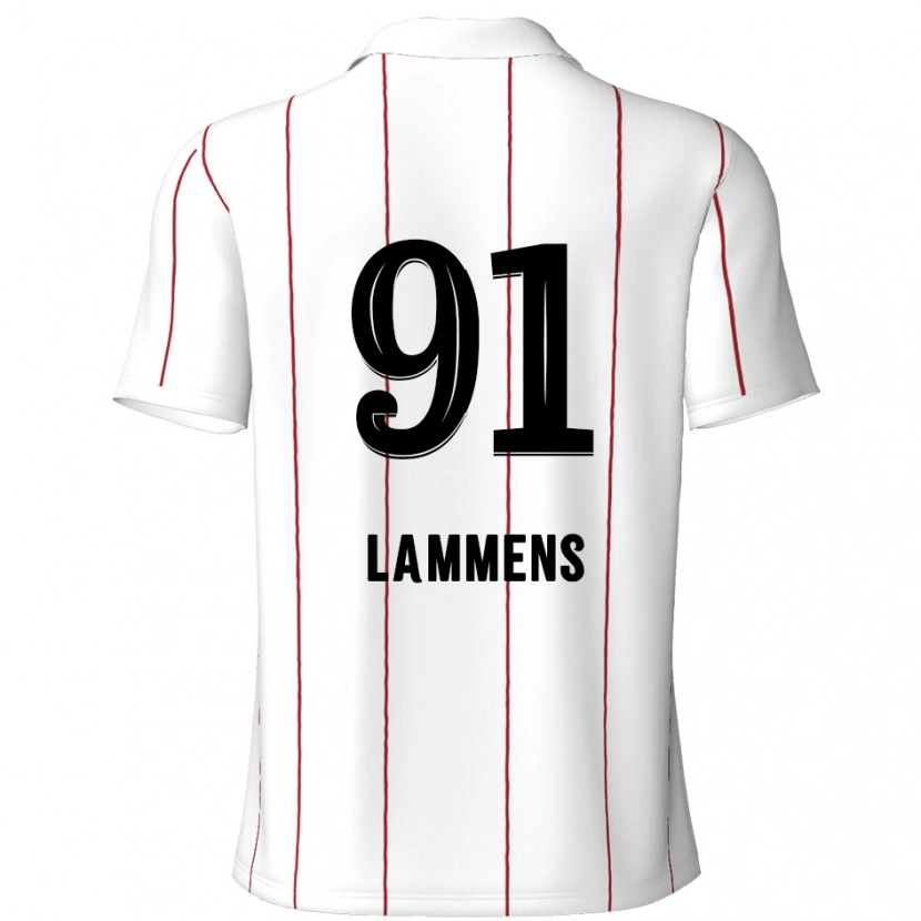 Danxen Kinder Senne Lammens #91 Weiß Schwarz Auswärtstrikot Trikot 2024/25 T-Shirt