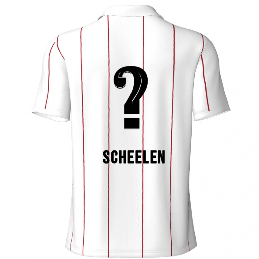 Danxen Kinder Thijme Scheelen #0 Weiß Schwarz Auswärtstrikot Trikot 2024/25 T-Shirt