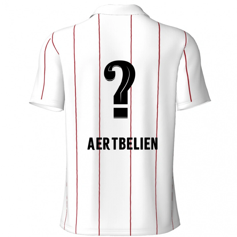 Danxen Kinder Lukas Aertbeliën #0 Weiß Schwarz Auswärtstrikot Trikot 2024/25 T-Shirt