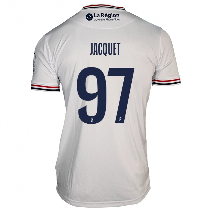 Danxen Kinder Jérémy Jacquet #97 Weiß Auswärtstrikot Trikot 2024/25 T-Shirt