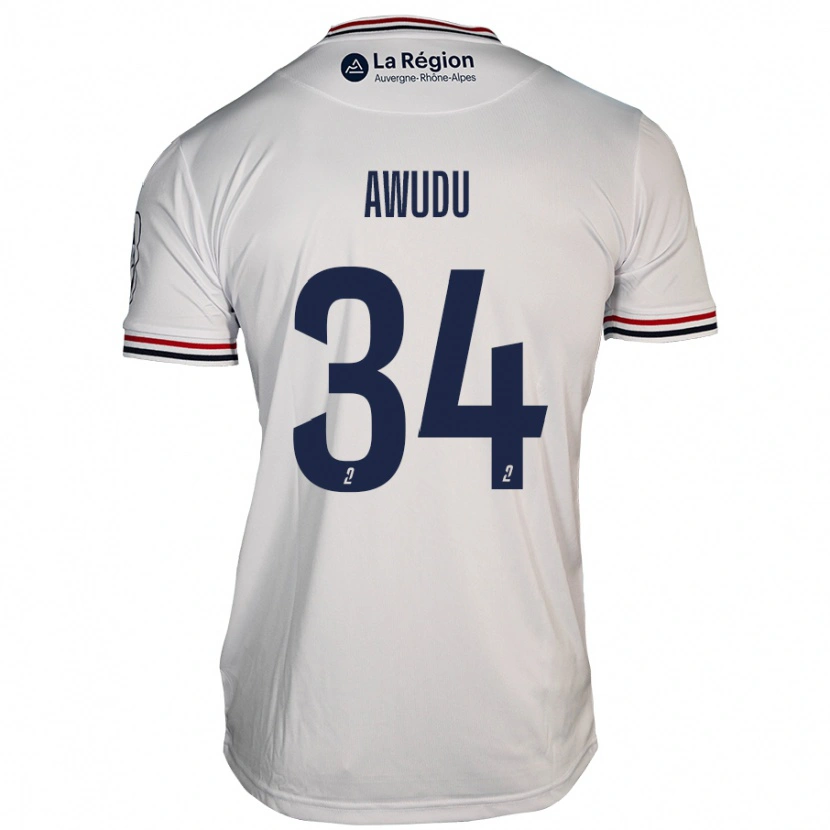 Danxen Kinder Sumaila Awudu #34 Weiß Auswärtstrikot Trikot 2024/25 T-Shirt