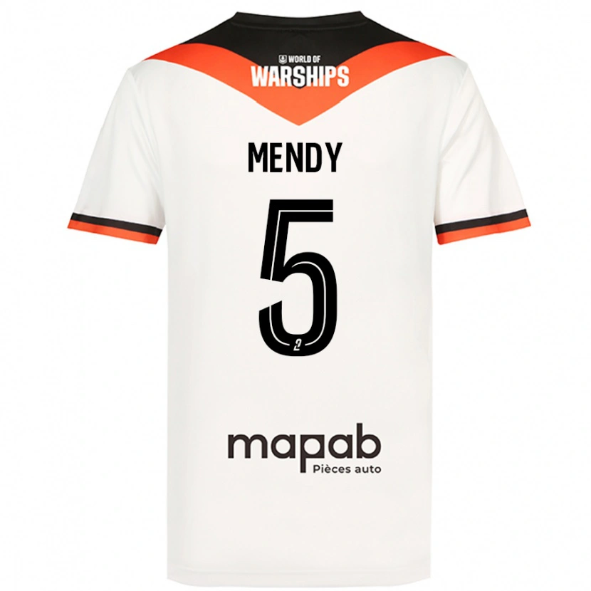 Danxen Kinder Benjamin Mendy #5 Weiß Auswärtstrikot Trikot 2024/25 T-Shirt