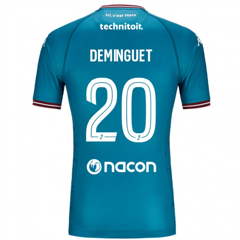 Danxen Kinder Jessy Deminguet #20 Blau Petrol Auswärtstrikot Trikot 2024/25 T-Shirt