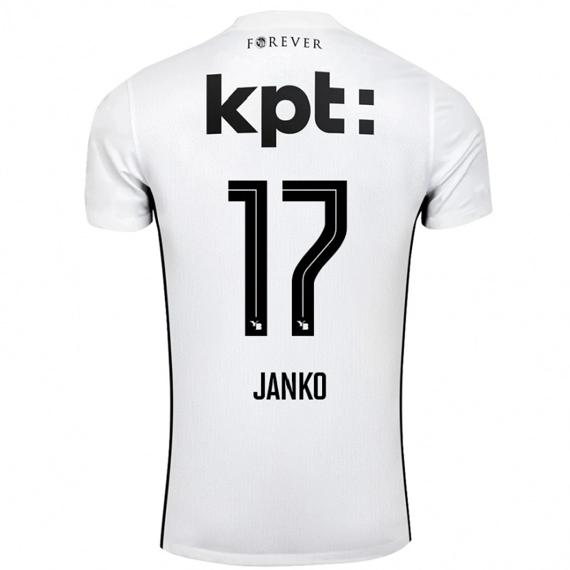 Danxen Kinder Saidy Janko #17 Weiß Schwarz Auswärtstrikot Trikot 2024/25 T-Shirt