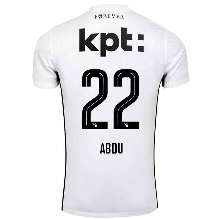 Danxen Kinder Abdu Conté #22 Weiß Schwarz Auswärtstrikot Trikot 2024/25 T-Shirt