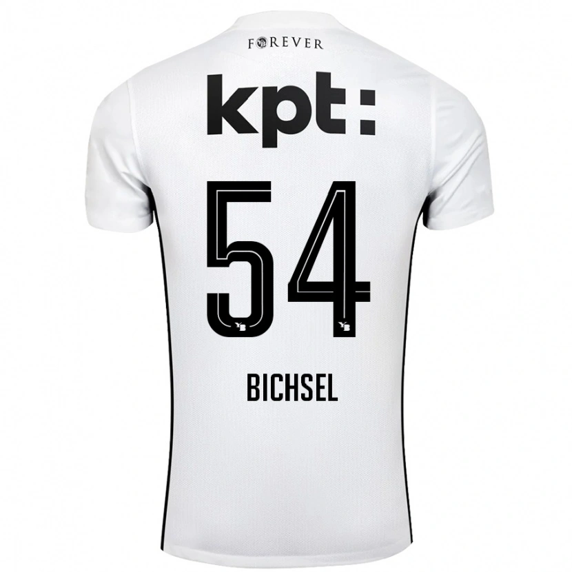 Danxen Kinder Joel Bichsel #54 Weiß Schwarz Auswärtstrikot Trikot 2024/25 T-Shirt