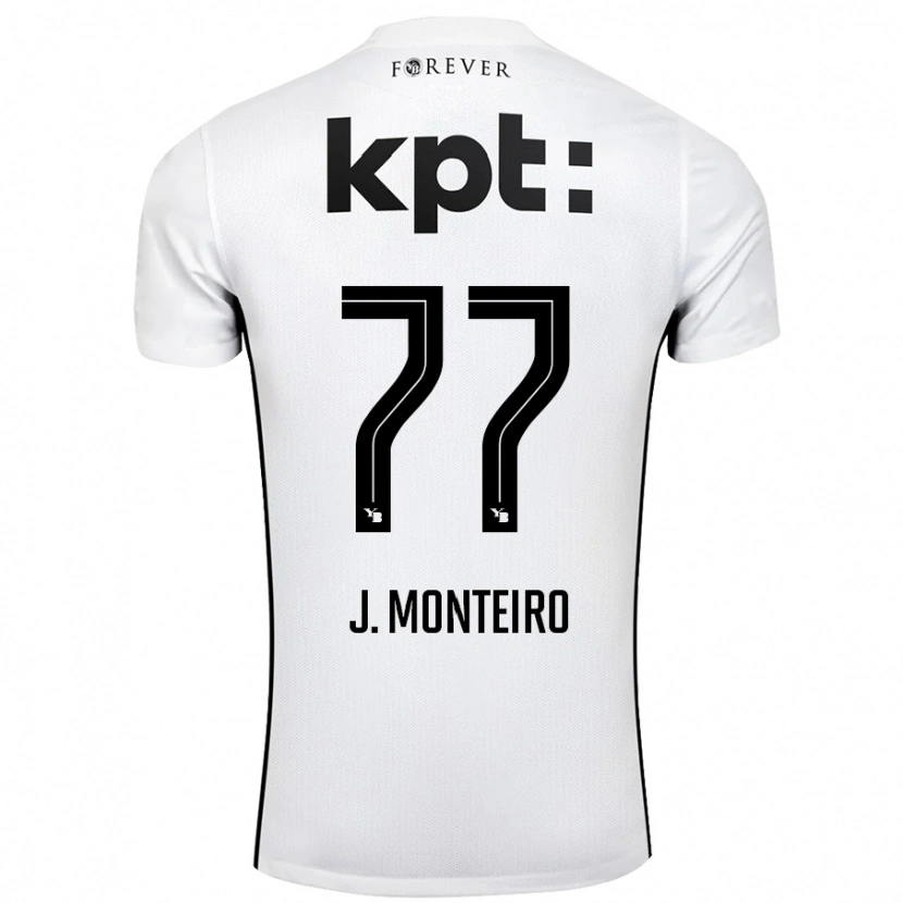 Danxen Kinder Joël Monteiro #77 Weiß Schwarz Auswärtstrikot Trikot 2024/25 T-Shirt