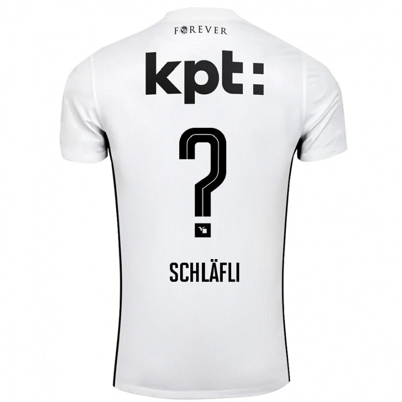 Danxen Kinder Enea Schläfli #0 Weiß Schwarz Auswärtstrikot Trikot 2024/25 T-Shirt