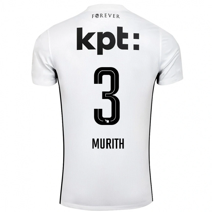 Danxen Kinder Tom Murith #3 Weiß Schwarz Auswärtstrikot Trikot 2024/25 T-Shirt