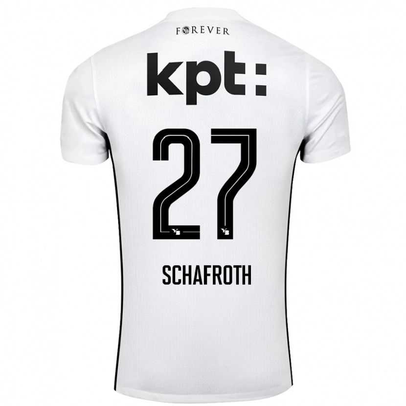 Danxen Kinder Reto Schafroth #27 Weiß Schwarz Auswärtstrikot Trikot 2024/25 T-Shirt