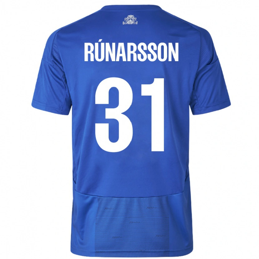 Danxen Kinder Rúnar Alex Rúnarsson #31 Weiß Blau Auswärtstrikot Trikot 2024/25 T-Shirt