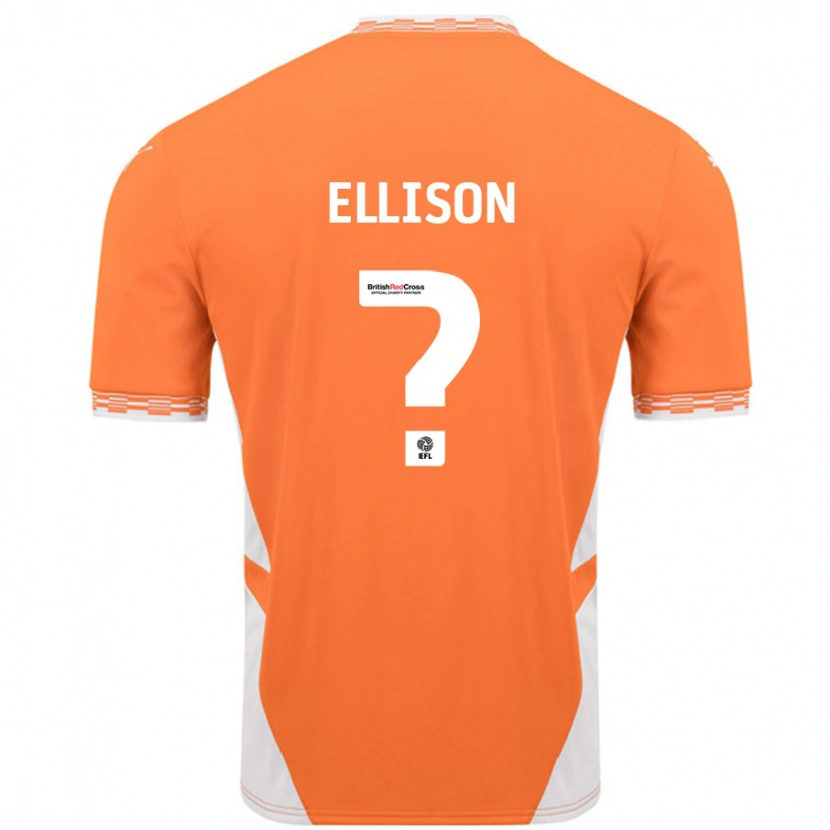 Danxen Herren Jordyn Ellison #0 Orange Weiß Heimtrikot Trikot 2024/25 T-Shirt