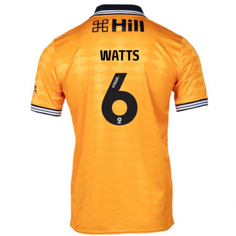 Danxen Herren Kell Watts #6 Orange Heimtrikot Trikot 2024/25 T-Shirt