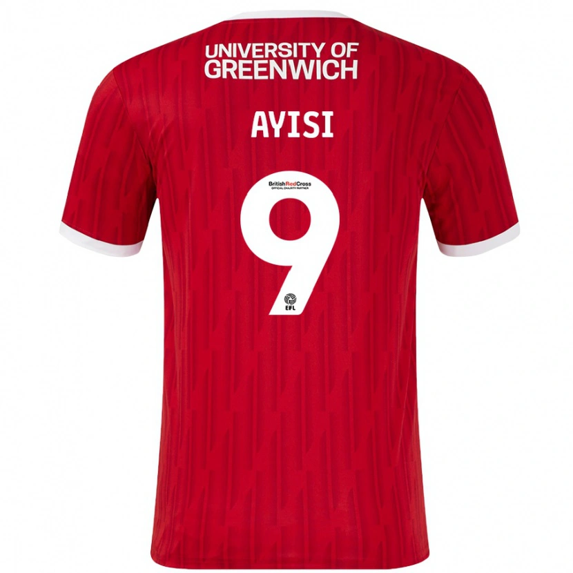 Danxen Herren Freda Ayisi #9 Rot Weiß Heimtrikot Trikot 2024/25 T-Shirt