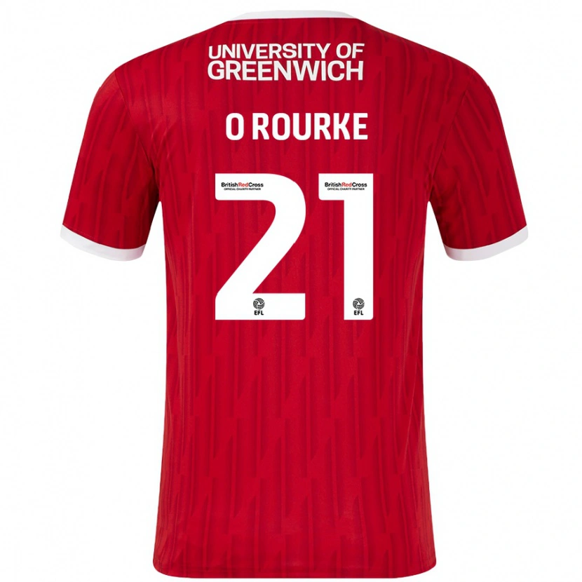 Danxen Herren Sophie O'rourke #21 Rot Weiß Heimtrikot Trikot 2024/25 T-Shirt