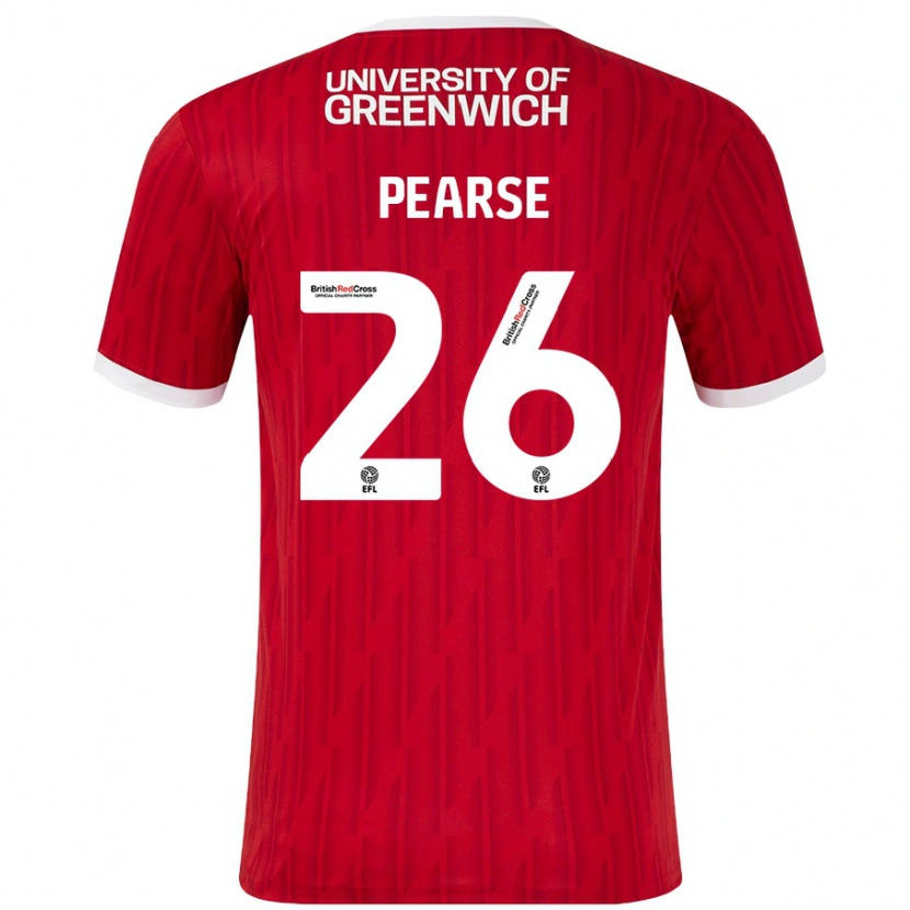 Danxen Herren Gracie Pearse #26 Rot Weiß Heimtrikot Trikot 2024/25 T-Shirt